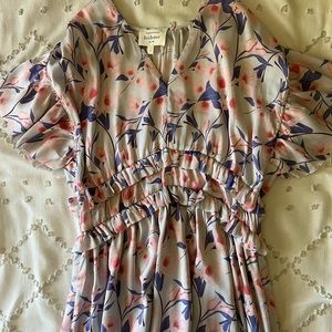 Floral Midi-length Satin Dress